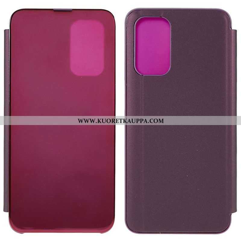 Puhelinkuoret Oppo A54 5G / A74 5G Peili Ja Nahkaefekti