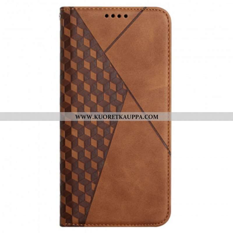 Puhelinkuoret Oppo A94 5G Kotelot Flip Cubic Style Skin-touch