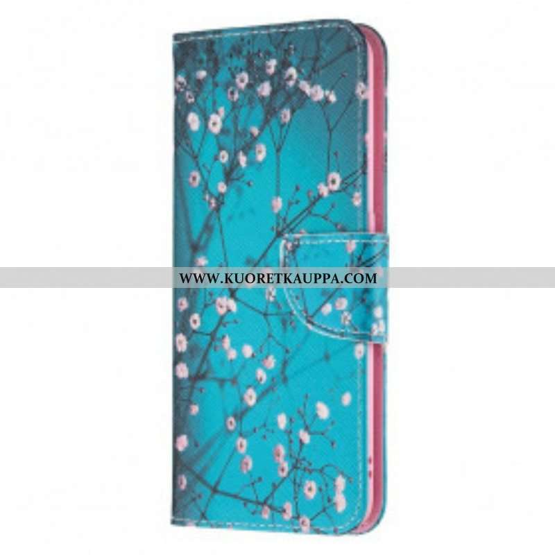 Puhelinkuoret Oppo A94 5G Kotelot Flip Kukkivat Oksat