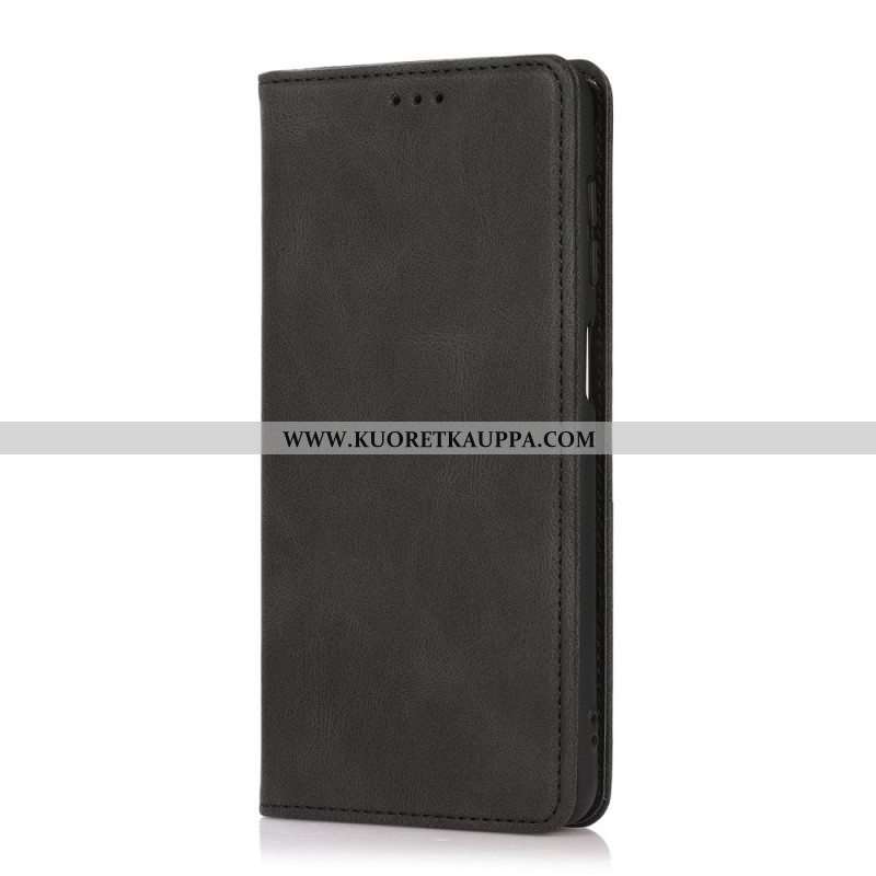 Puhelinkuoret Samsung Galaxy M12 / A12 Kotelot Flip Silky Touch -nahkaefekti