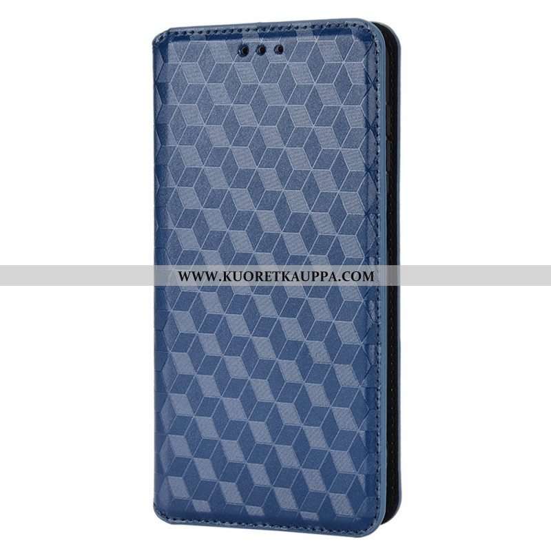 Puhelinkuoret Samsung Galaxy M23 5G Kotelot Flip 3d Cube -nahkatehoste