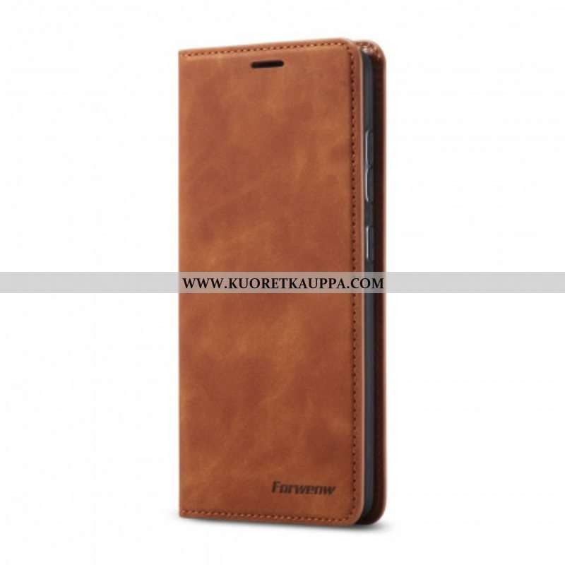 Puhelinkuoret Samsung Galaxy S21 Plus 5G Kotelot Flip Forwenw Nahkaefekti