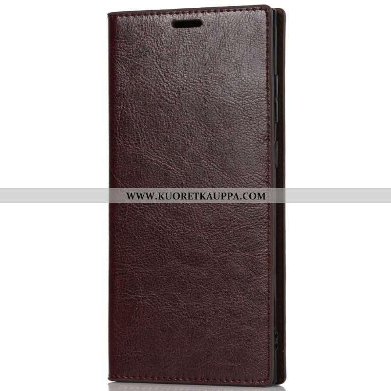 Puhelinkuoret Samsung Galaxy S22 Ultra 5G Kotelot Flip Aito Nahka