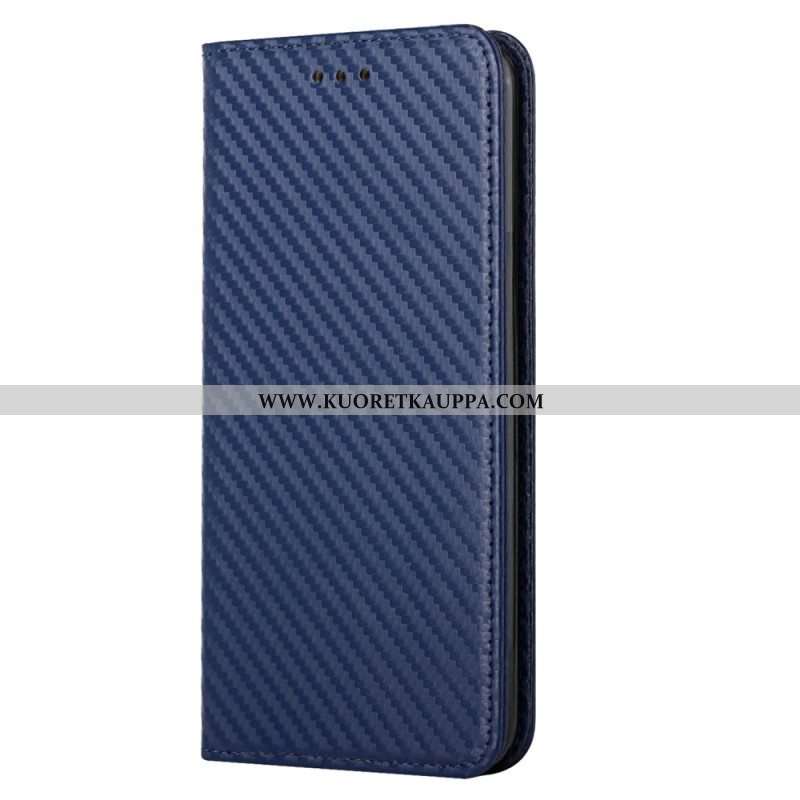 Puhelinkuoret Xiaomi 12T / 12T Pro Kotelot Flip Hiilikuitu Kaulanauhalla