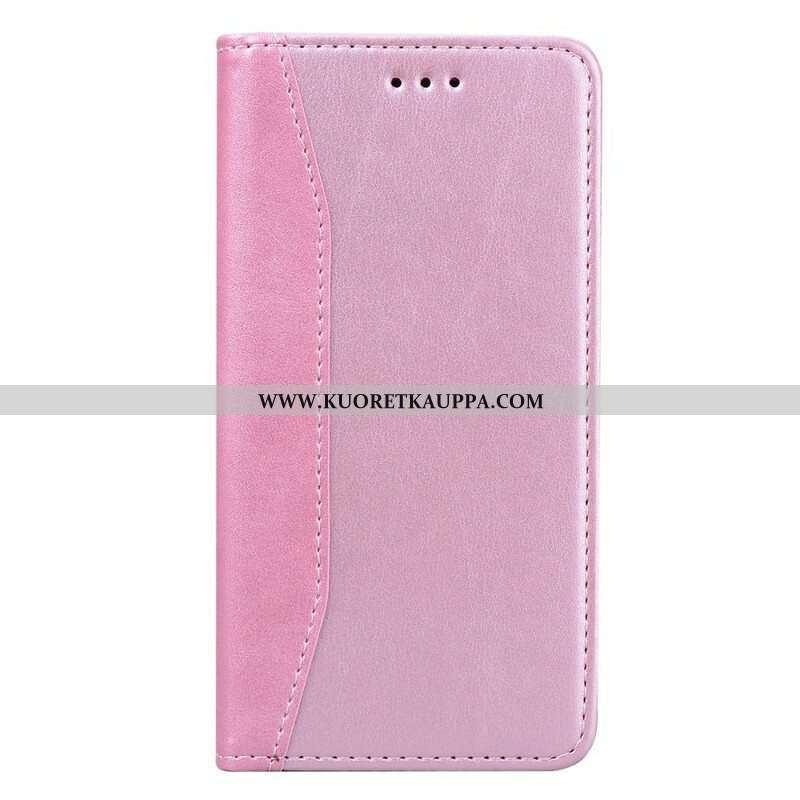 Puhelinkuoret iPhone 13 Pro Kotelot Flip Kaksisävyinen Business Leather -efekti