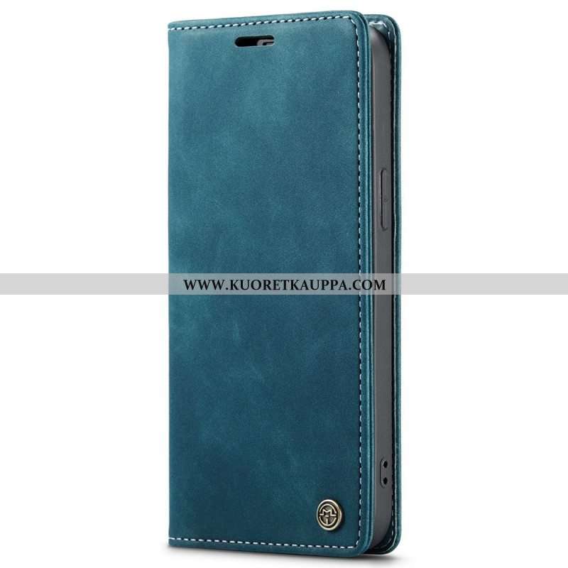 Puhelinkuoret iPhone 15 Kotelot Flip Vintage Faux Leather Caseme