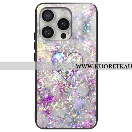 Case iPhone 16 Pro Max Puhelinkuoret Kiiltävä Sydänkarkaistu Lasi