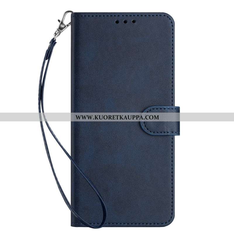 Kotelot Samsung Galaxy A16 5g Nahkaefekti Hihnalla