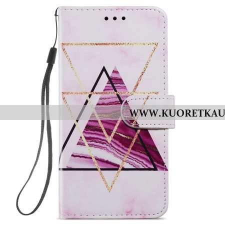 Kotelot Samsung Galaxy S24 5g Kolmivärinen Marmori Hihnalla