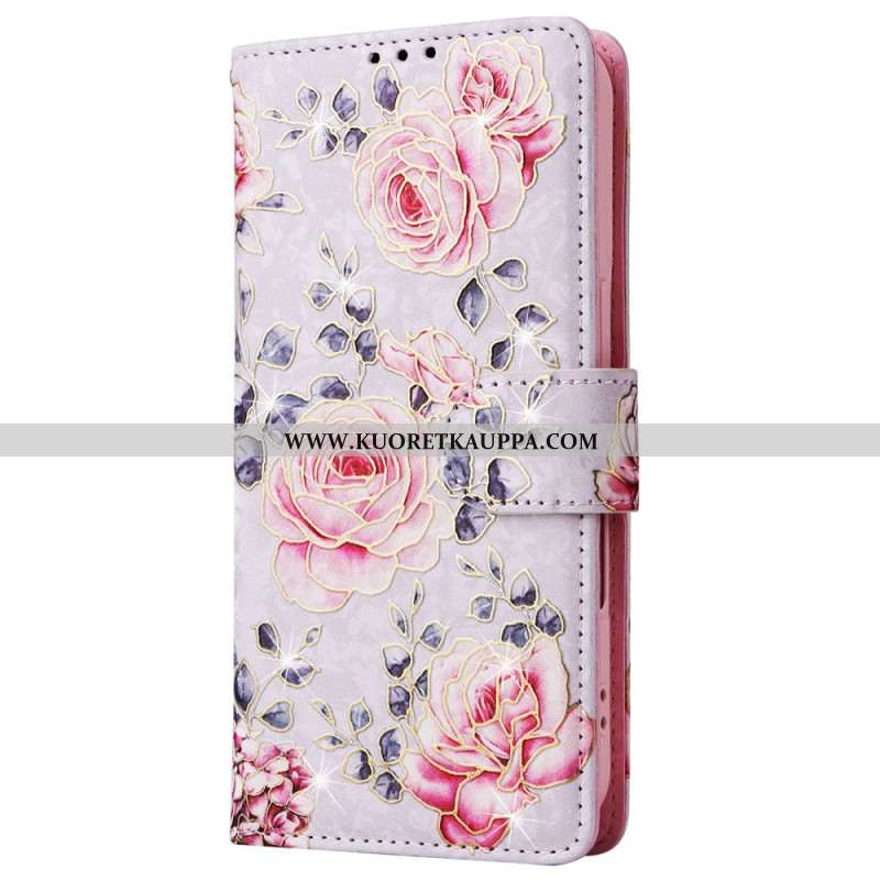 Kotelot iPhone 16 Plus Kukkainen Rfid-estolompakko