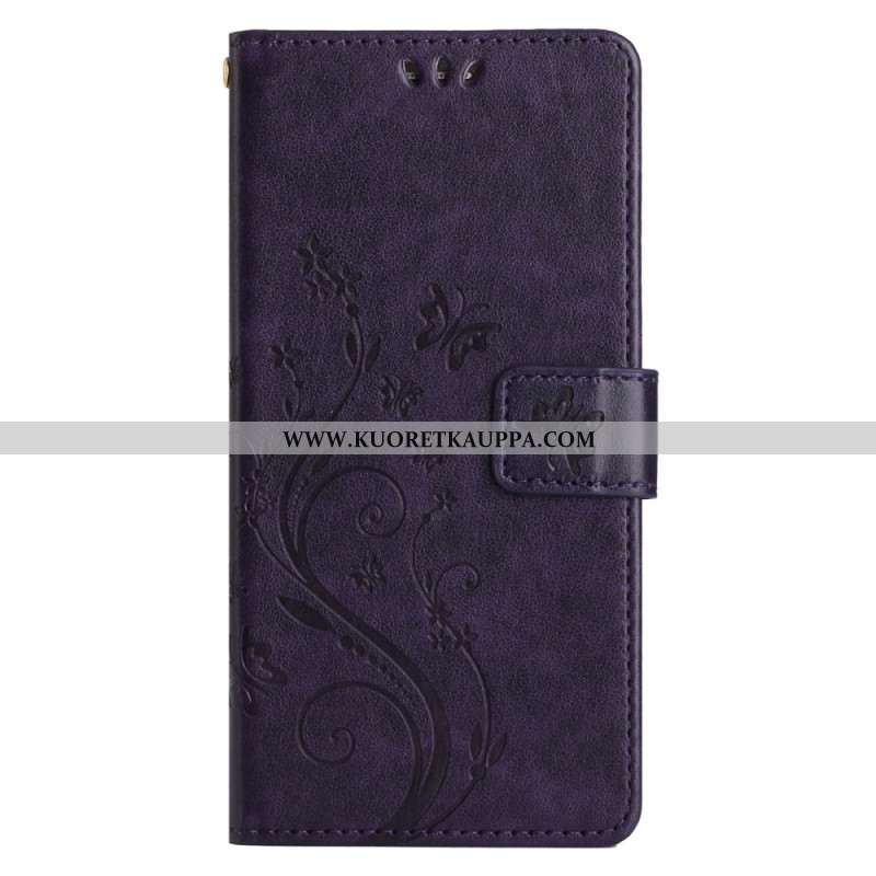 Kuoret Samsung Galaxy S24 Fe Perhosia Ja Kukkia Kuvio