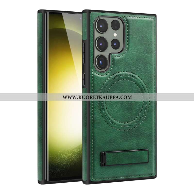 Kuori Samsung Galaxy S24 Ultra 5g Nahkaefekti Integroidulla Tuella