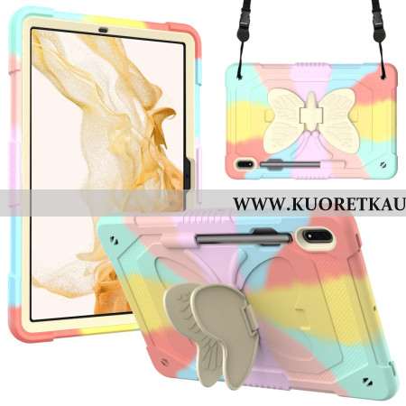 Kuori Samsung Galaxy Tab S9 Perhostuki Ja Olkahihna