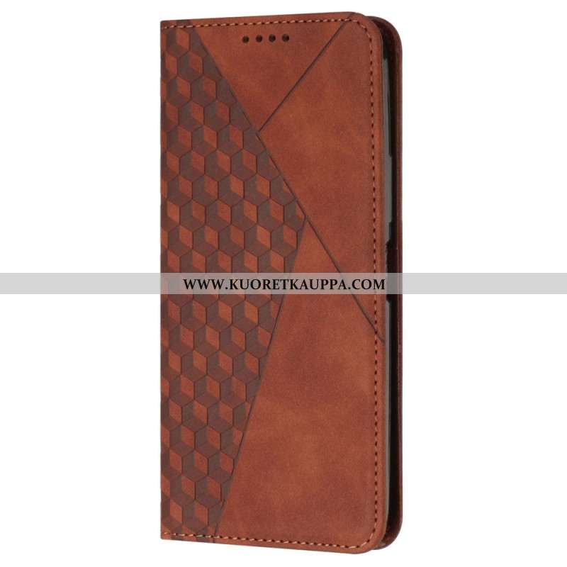 Nahkakotelo Oppo Reno 12f 5g Kuutiot