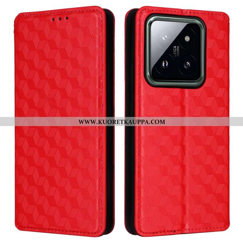 Nahkakotelo Xiaomi 14 Pro Puhelinkuoret 3d-kuutiot